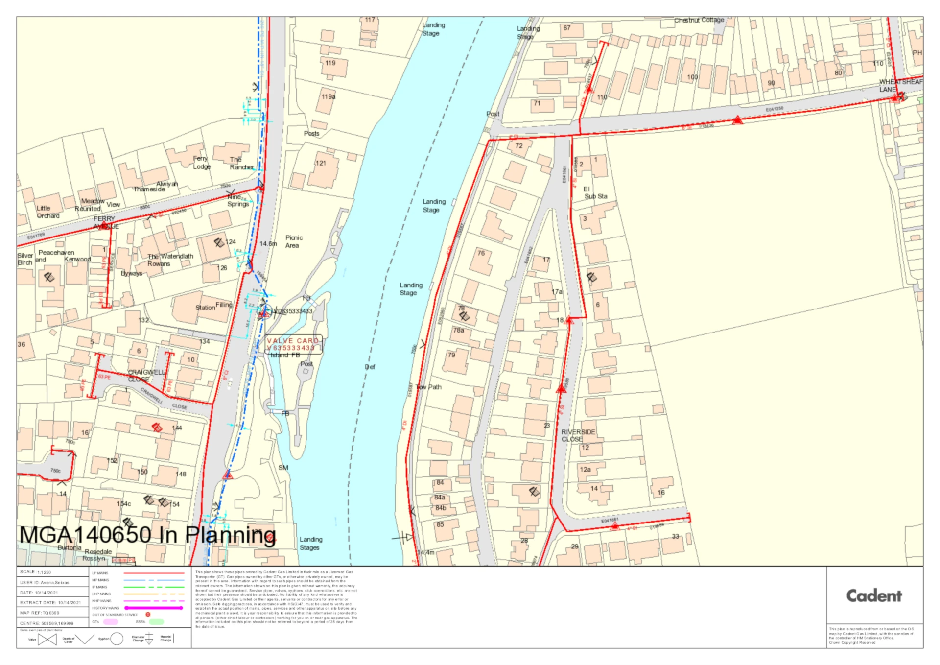 SSRA GAS MAP Cadent Map