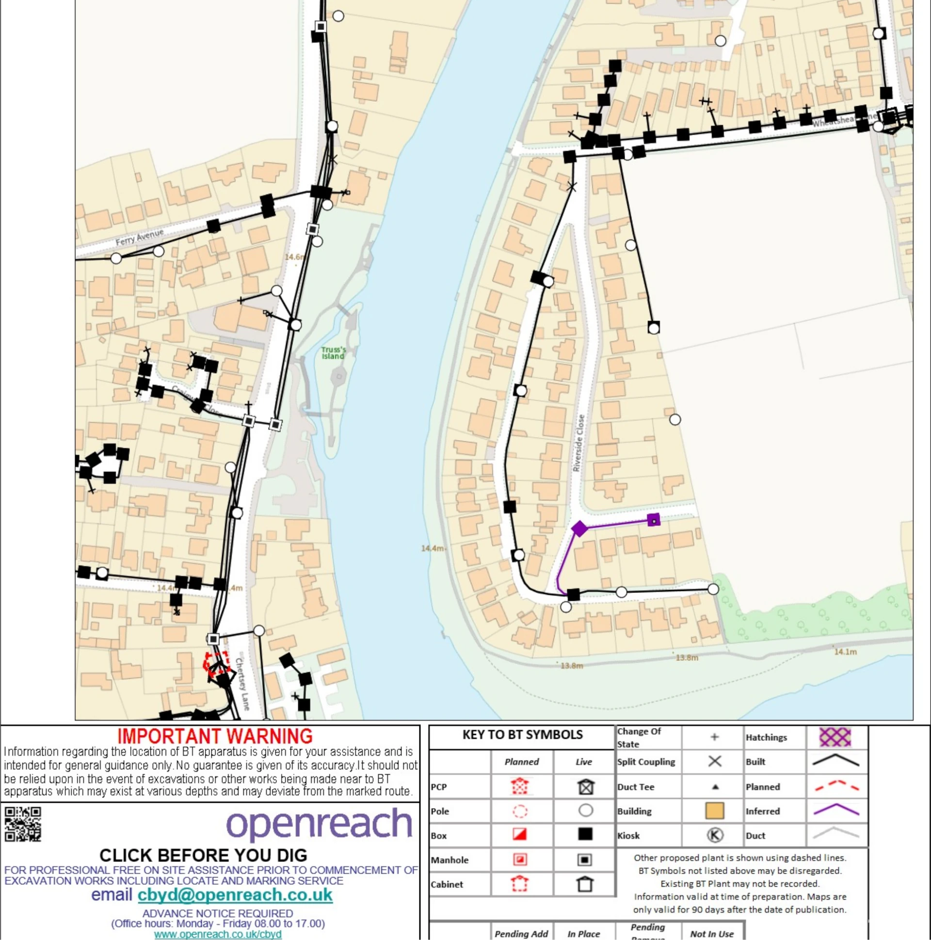SSRA TELECOMS Bt Map